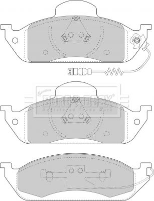 BORG & BECK Комплект тормозных колодок, дисковый тормоз BBP1640